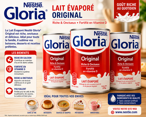 3x370g - Nestlé Gloria Original Evaporated Milk