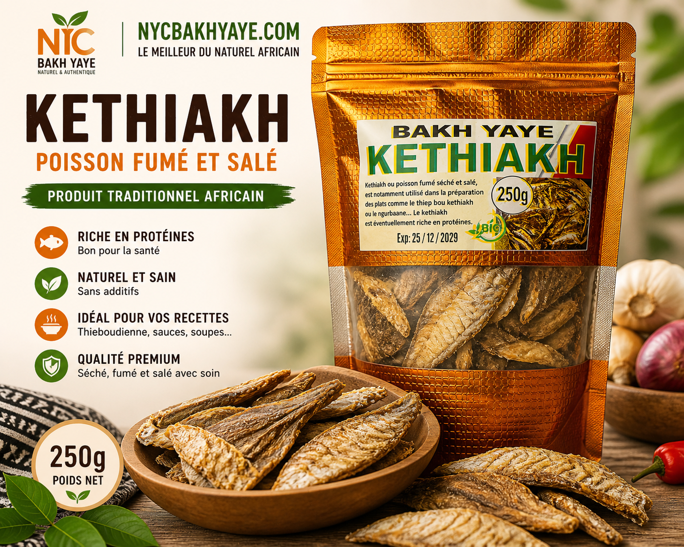 KETHIAKH – Smoked &amp; Salted Fish (250g)